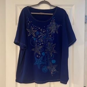 Beautiful blue size 4x women’s shirt